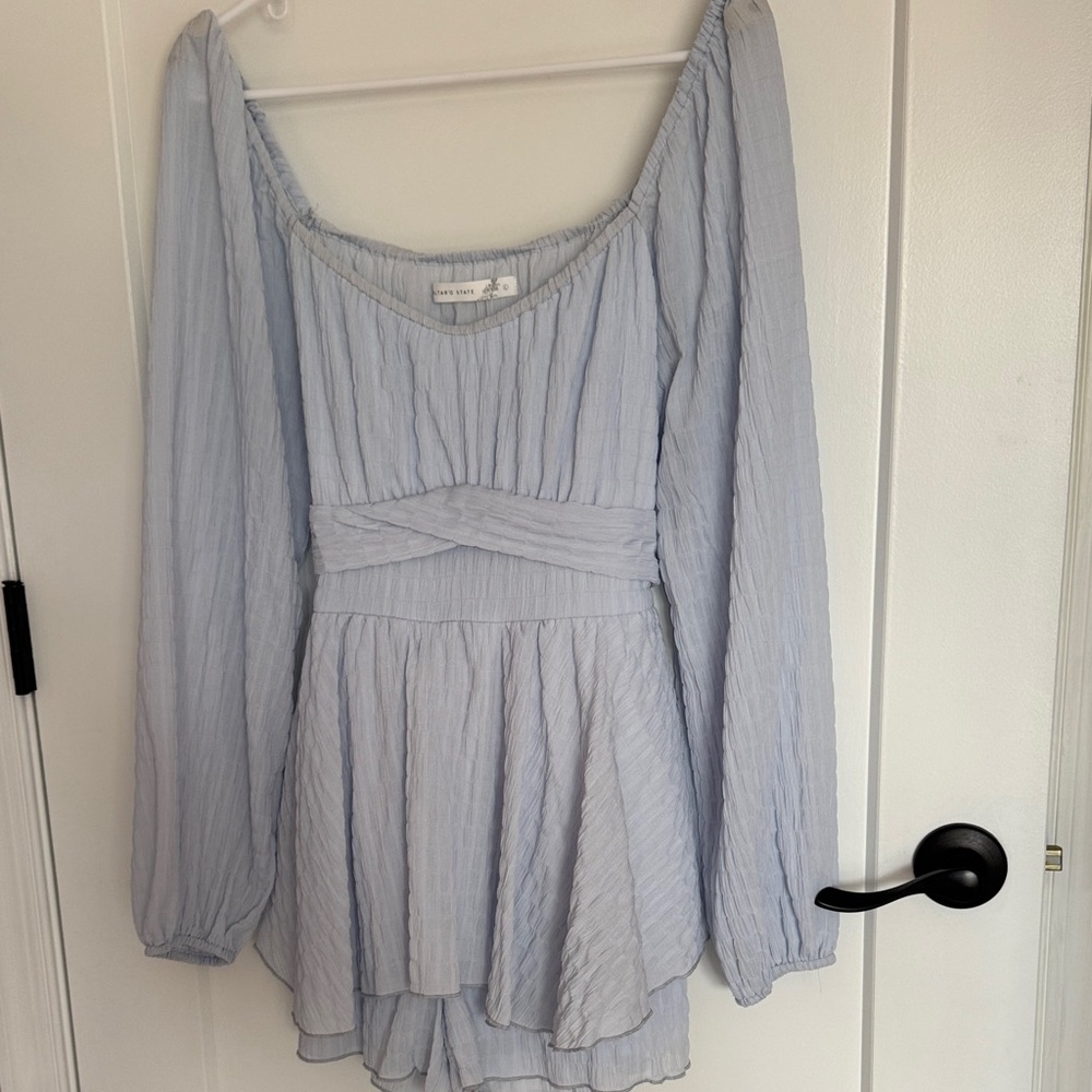 Altar'd State Soft Blue Textured Dress